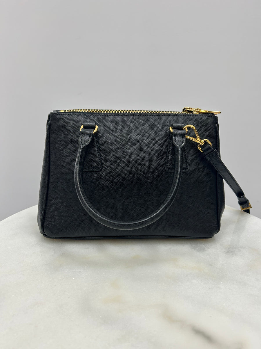 Small Prada Galleria Saffiano Leather Bag 1BA896, Beige, One Size