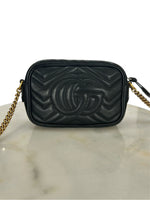 GUCCI - GG Marmont Mini Shoulder Bag Black