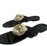 CHANEL - Camellia Sandals Sz 39