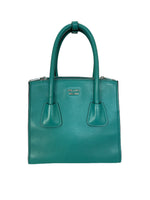 PRADA - Turquoise Leather Glacé Two Way Crossbody Bag