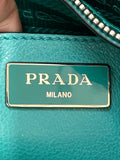 PRADA - Turquoise Leather Glacé Two Way Crossbody Bag