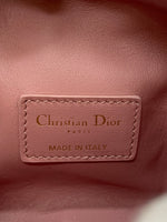 DIOR - Small Macrocannage DiorTravel Nomad Pouch Pink Leather