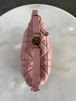 DIOR - Small Macrocannage DiorTravel Nomad Pouch Pink Leather