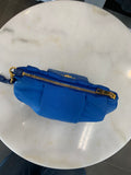 PRADA - Blue Tessuto Pleated Clutch / Wristlet