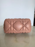 DIOR - Small Macrocannage DiorTravel Nomad Pouch Pink Leather