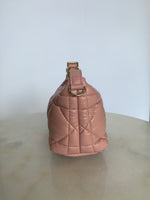 DIOR - Small Macrocannage DiorTravel Nomad Pouch Pink Leather