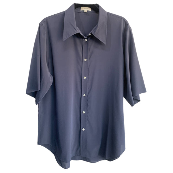 Oroton - Navy Silk Shirt - Sz 14