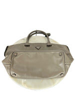 PRADA - Grey Smooth Calfskin Leather Tote Bag