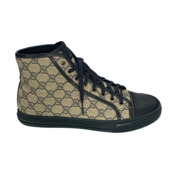 GUCCI - Navy GG Hightop Sneakers Sz 8