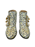 CHLOÉ - Susanna Studded Floral Ankle Boots Sz 39