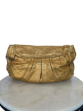 MIU MIU - Metallic Gold Leather Oversized Clutch Bag