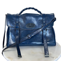 MULBERRY -Alexa Bag in Sapphire Blue Patent Leather