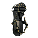 VALENTINO - Rubber Rockstud Sandals Black Sz 40