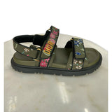 DIOR - Dioract Sandal in Khaki Floral Print Sz 38.5