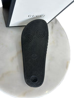 GUCCI - Black Matelassé Rubber Slides EU 40