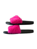 GIVENCHY - Pink Fur & Rubber Slides Sz 38