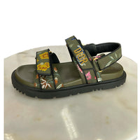 DIOR - Dioract Sandal in Khaki Floral Print Sz 38.5