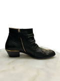 CHLOÉ - Susanna Studded Ankle Boots Black/Gold Sz 41