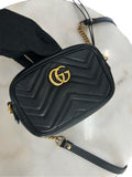 GUCCI - GG Marmont Mini Shoulder Bag Black