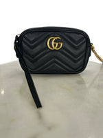 GUCCI - GG Marmont Mini Shoulder Bag Black