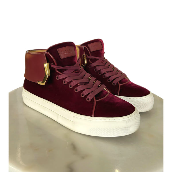 BUSCEMI - Velvet High Top Sneakers Sz 42