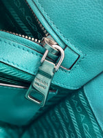 PRADA - Turquoise Leather Glacé Two Way Crossbody Bag