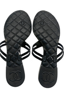 CHANEL - Camellia Sandals Sz 39