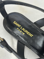 SAINT LAURENT - Cassandra Leather Sandals Sz 40