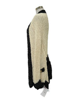 BALMAIN - Black & White Knit Cardigan Sz 40