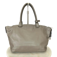 PRADA - Grey Smooth Calfskin Leather Tote Bag