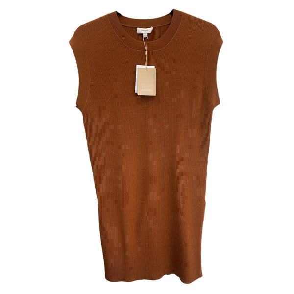 OROTON - Cognac Sleeveless Knit Tunic Sz S