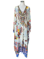 CAMILLA - Split Hem Lace Up Kaftan Sz OS