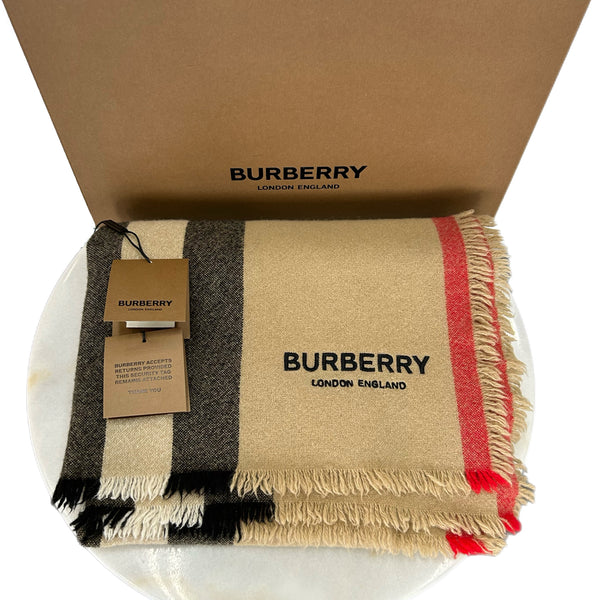 BURBERRY - Cashmere & Wool Long Scarf