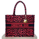 DIOR - Limited Edition Raspberry Animal Pattern Medium Book Tote