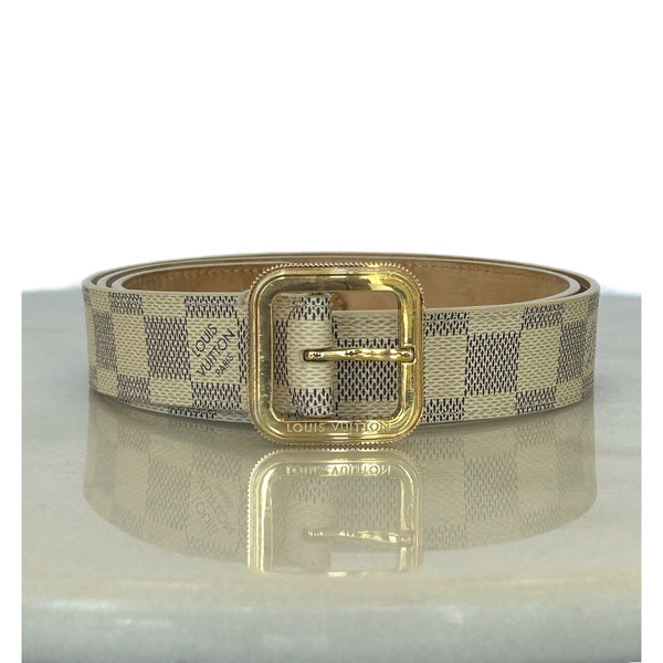 LOUIS VUITTON - Damier Azur Belt - Sz 95/38