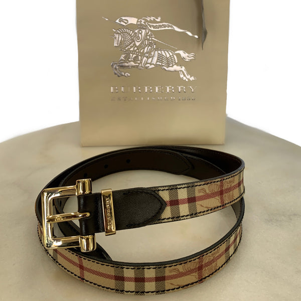 Burberry belt with clearance horse buckle