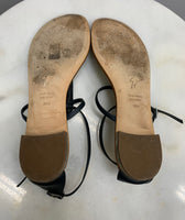 GIUSEPPI ZANOTTI - Leather & Crystal Sandals Sz EU 38.5