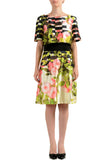 Oscar de la Renta - Floral Print Silk Dress Sz 10